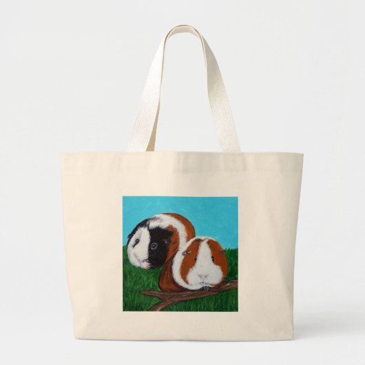 Cavia's schilderen grote tote bag (Voorkant)