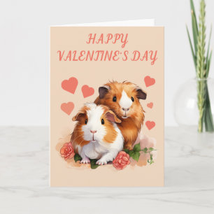 Cavia's Valentijns Kaart gevouwen Wenskaart