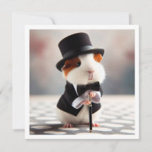 Cavia's verjaardag, cavia's zwart stropdas