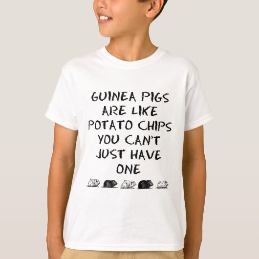 Cavia's zijn als aardappelchips t-shirt (Voorkant)