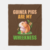 Cavia's zijn mijn kruiper op bruin fleece deken (Voorkant)