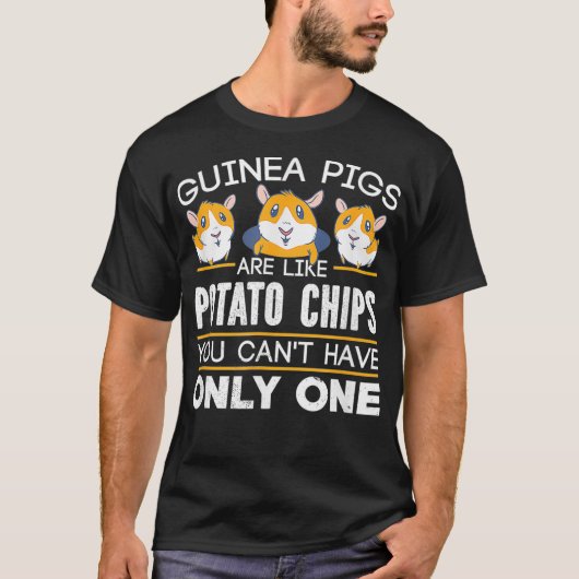 Cavia's zijn net als aardappelchips : apparel _1 t-shirt (Voorkant)