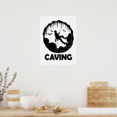 Caving - Cave Spelunking Speleology Poster (Keuken)