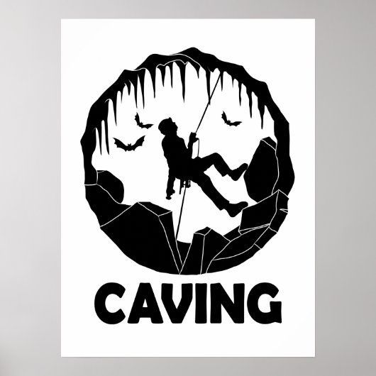 Caving - Cave Spelunking Speleology Poster (Voorkant)
