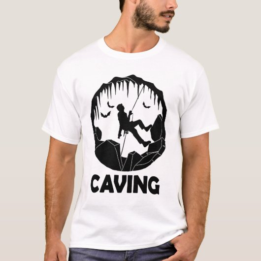 Caving - Cave Spelunking Speleology T-shirt (Voorkant)