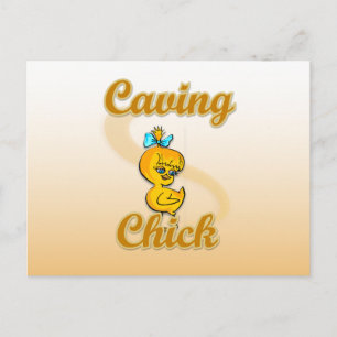Caving Chick Briefkaart