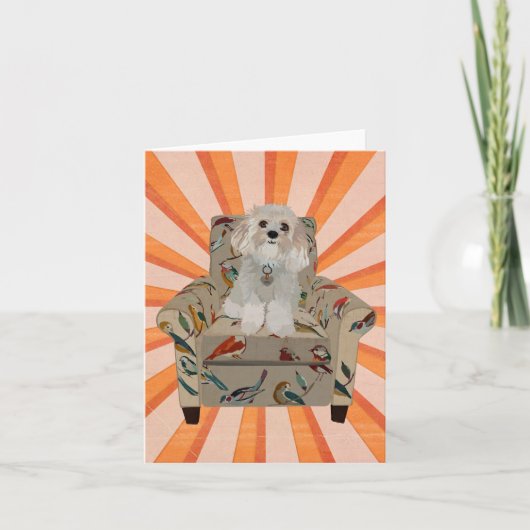 CAVIPOODLE STRIPES Notecard Notitiekaartje (Voorkant)