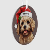Cavoodle aangepaste kerst ornament (voorkant)