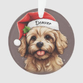Cavoodle aangepaste kerst ornament (voorkant)