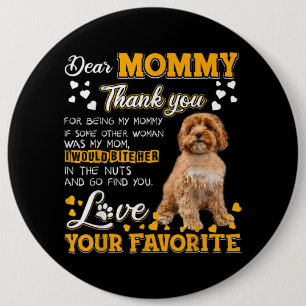 Cavoodle Beste mama bedankt dat je mijn mama bent Ronde Button 6,0 Cm