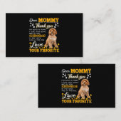 Cavoodle Beste mama bedankt dat je mijn mama bent Visitekaartje (Voorkant / Achterkant)