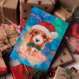 Cavoodle Breed Dog Kerstmis Feestdagenkaart