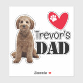 Cavoodle Dad Personalized Sticker (Vel)