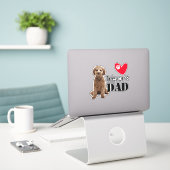 Cavoodle Dad Personalized Sticker (Laptop op bureau)