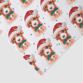 Cavoodle Dog Breed Christmas Stars Tissuepapier (Detail)
