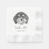 Cavoodle Dog gepersonaliseerde Drink op mij Servet (Voorkant)