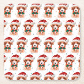 Cavoodle-hondenras Kerststerren Kartonnen Onderzetters (Voorkant)