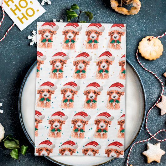 Cavoodle-hondenras Kerststerren Theedoek