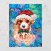 Cavoodle Ras Hond Kerstmis Feestdagenkaart (Voorkant)