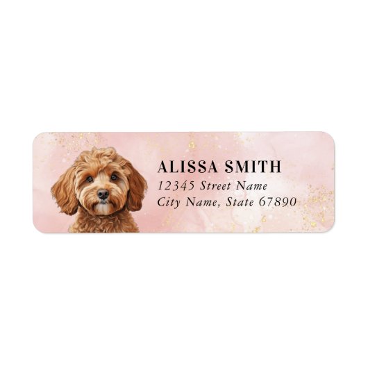 Cavoodle retouradreslabel etiket (Voorkant)