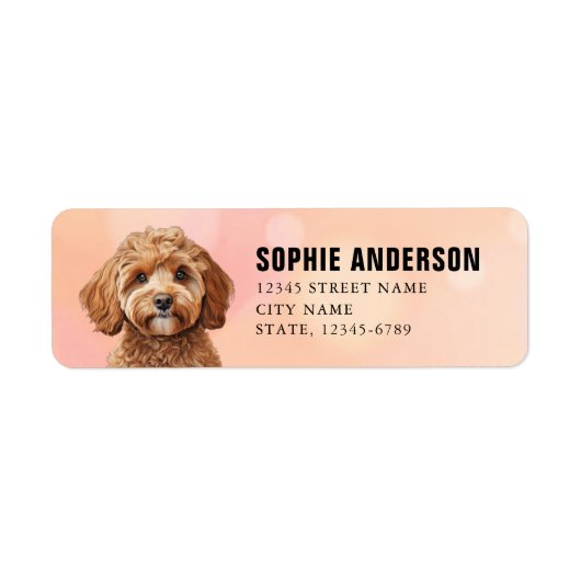 Cavoodle retouradreslabels etiket (Voorkant)