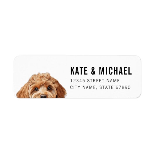 Cavoodle retouradreslabels etiket (Voorkant)