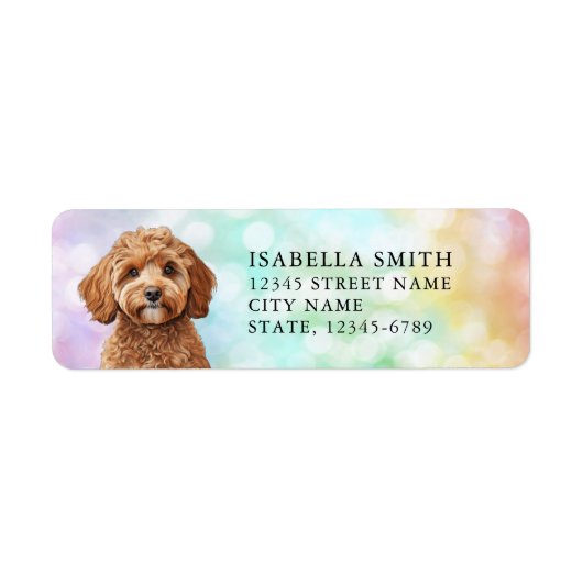 Cavoodle retouradreslabels etiket (Voorkant)