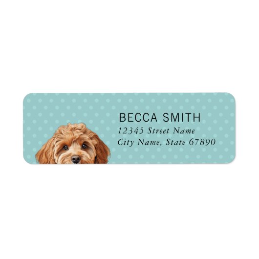 Cavoodle retouradreslabels etiket (Voorkant)