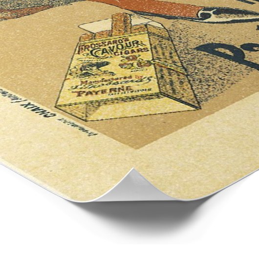 Cavour Cigar's  Franse Poster (Hoek)