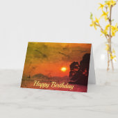 Cavtat Kroatië uitzicht van zonsondergang 1974 Fil Kaart (Gele Bloem)