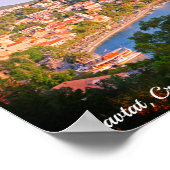 Cavtat, Kroatisch Uitzicht van de Mausoleum Poster (Hoek)