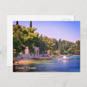 Cavtat, Uitzicht van Beach in Kroatië Feestdagenkaart (Voorkant / Achterkant)