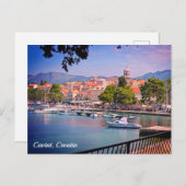 Cavtat, uitzicht van de stad Kroatië Feestdagenkaart (Voorkant / Achterkant)