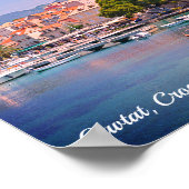 Cavtat, uitzicht van de stad Kroatië Poster (Hoek)