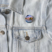 Cavtat, uitzicht van de stad Kroatië Ronde Button 3,2 Cm (In situ)