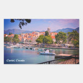 Cavtat, uitzicht van de Town Holiday Rechthoekige Sticker (Voorkant)
