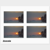 Cavtat, uitzicht van de Zonnefeestdag in Kroatië Rechthoekige Sticker (Vel)