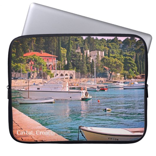Cavtat, uitzicht van het water van Kroatië Laptop Sleeve (Voorkant)