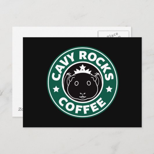 Cavy Rocks Coffee Briefkaart (Voorkant / Achterkant)