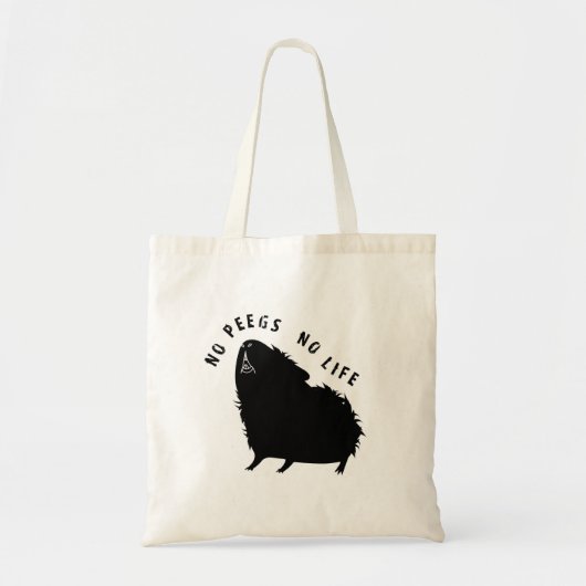 Cavyart No Peegs No Life Tote (Abyssinian) Tote Bag (Voorkant)