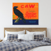 Caw Apple Crate LabelMedford, OF Canvas Afdruk (Insitu (Slaapkamer))
