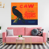 Caw Apple Crate LabelMedford, OF Canvas Afdruk (Insitu (Woonkamer))