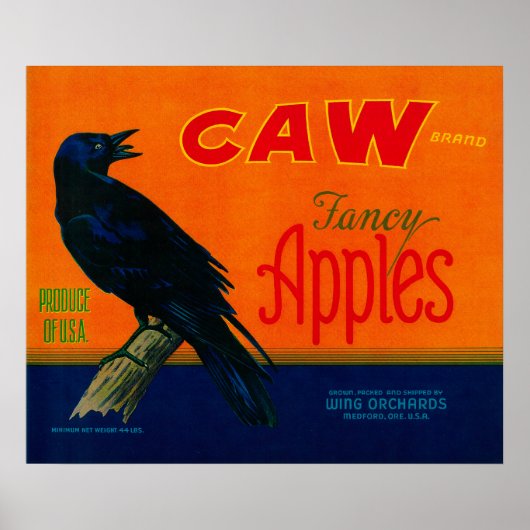 Caw Apple Crate LabelMedford, OF Poster (Voorkant)