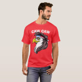 Caw Caw Eagle Funny Patriotic Eagle 4 juli T-shirt (Voorkant volledig)