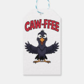 CAW-FREE Funny Crow Koffie Liefhebber Cadeaulabel (Achterkant)