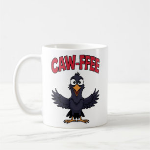 CAW-FREE Funny Crow Koffie Liefhebber Koffiemok