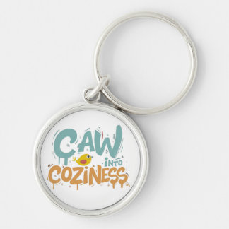 Caw, into, gezelligheid sleutelhanger