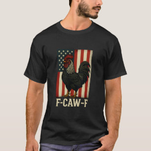 Caw Kip Kuiken Vogel USA Vlag Vintage Mannen Vrouw T-shirt