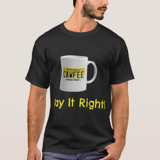Cawfee NJ New Jersey Licentie Bord T-shirt