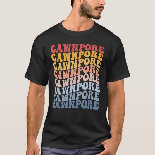 Cawnpore City Groovy Retro T-shirt (Voorkant)